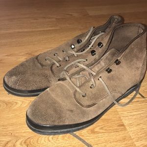 Brown suede keds booties